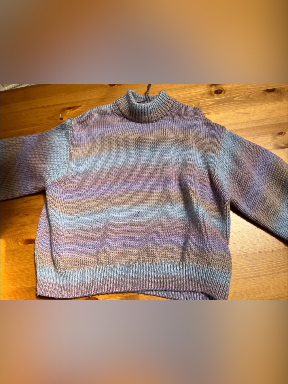 COS Multicolor Striped Turtleneck Sweater - Blue, Purple, Brown
